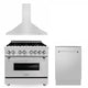 ZLINE 36" Bundled Stainless DualRange RangeHood Dishwasher 3KP-RARH36-DWV