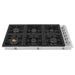 ZLINE 36" Gas Cooktop with 6 Gas Brass Burners and Black Porcelain Top RC - BR - 36 - PBT - Farmhouse Kitchen and Bath