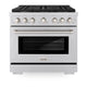ZLINE 36 In. Gas Range, Stainless Steel w/ Brass Burners, SGR-BR-36