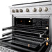 ZLINE 36 In. Gas Range, Stainless Steel w/ Brass Burners, SGR - BR - 36 - Farmhouse Kitchen and Bath