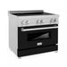 ZLINE 36" Induction Range in DuraSnow with a 4 Element Stove and Electric Oven RAINDS - BLM - 36 - Farmhouse Kitchen and Bath