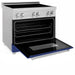 ZLINE 36" Induction Range in DuraSnow with a 4 Element Stove and Electric Oven RAINDS - BM - 36 - Farmhouse Kitchen and Bath
