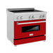ZLINE 36" Induction Range in DuraSnow with a 4 Element Stove and Electric Oven RAINDS - RG - 36 - Farmhouse Kitchen and Bath
