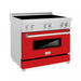 ZLINE 36" Induction Range in DuraSnow with a 4 Element Stove and Electric Oven RAINDS - RM - 36 - Farmhouse Kitchen and Bath