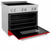 ZLINE 36" Induction Range in DuraSnow with a 4 Element Stove and Electric Oven RAINDS - RM - 36 - Farmhouse Kitchen and Bath