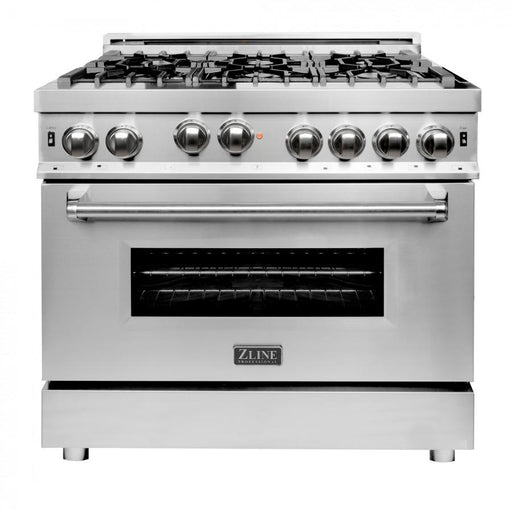 ZLINE 36' Professional Gas on Gas Range in Stainless Steel, RG36 - Farmhouse Kitchen and Bath
