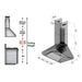 ZLINE 36" Professional Wall Range Hood, Stainless Steel, 587CRN - 36 - Farmhouse Kitchen and Bath