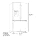 ZLINE 36" Refrigerator, Water, Ice Dispenser, Fingerprint Resistant, RSMZ - W - 36 - G - Farmhouse Kitchen and Bath