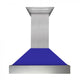 ZLINE 36" Snow Finish Wall Range Hood, Blue Matte Shell, 8654BM-36