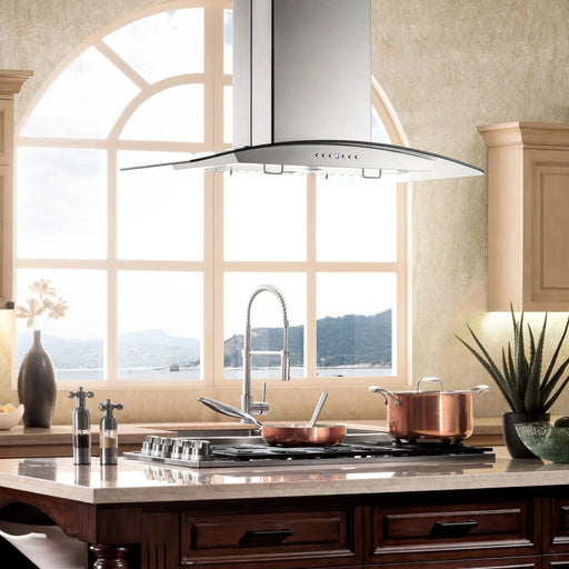 ZLINE 36" Stainless Steel Island Range Hood GL14i - 36 - Farmhouse Kitchen and Bath