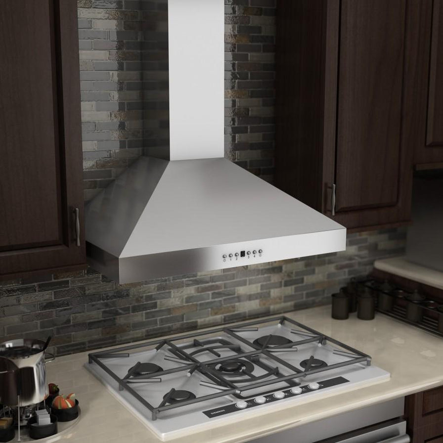 ZLINE 36" Stainless Steel Wall Range Hood, Crown Molding, KL3CRN36