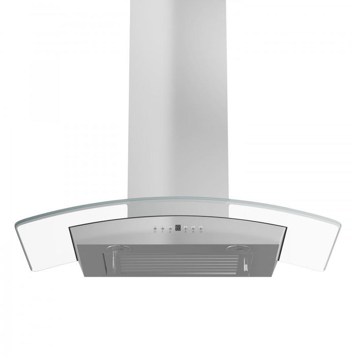 ZLINE 36" Stainless Steel Wall Range Hood with Crown Molding, KZCRN - 36 - Farmhouse Kitchen and Bath