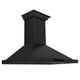 ZLINE 36" Wall Black Stainless Range Hood, Crown Speakers, BSKBNCRN-BT-36