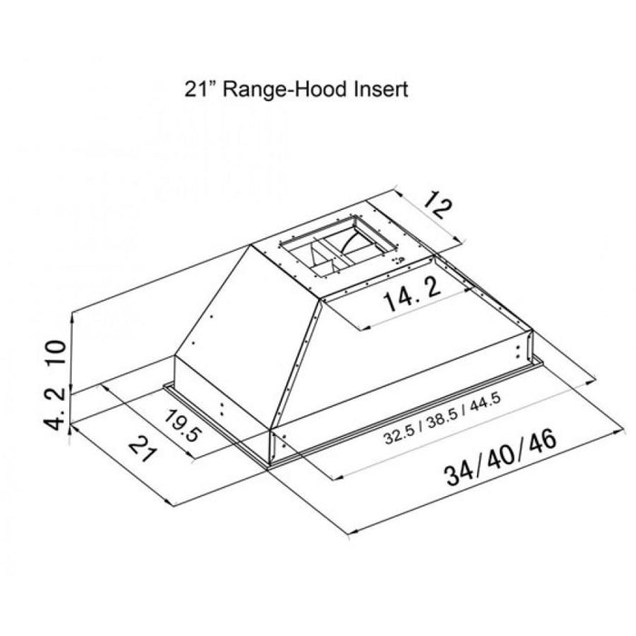 ZLINE 46" Stainless Steel Under Cabinet Range Hood Insert, 721 - 46 - Farmhouse Kitchen and Bath