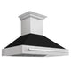 ZLINE 48" Autograph DuraSnow Black Matt Wall Range Hood 8654SNX-BLM-48