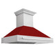 ZLINE 48" Autograph DuraSnow Stainless Red Wall Range Hood 8654SNX-RG-48