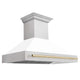 ZLINE 48" Autograph DuraSnow White Range Hood 8654SNZ-WM48-G