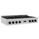 ZLINE 48" Autograph Rangetop, DuraSnow, Gold Accents RTSZ-48-MB