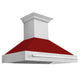 ZLINE 48" Autograph Stainless Red Wall Range Hood 8654STX-RG-48