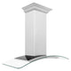 ZLINE 48" Wall Range Hood, Snow Finish Stainless & Glass, 8KN4S-48