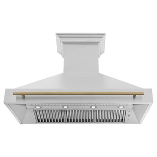 ZLINE 48"Stainless Steel Range Hood, White Matte Shell, 8654STZ-48-CB