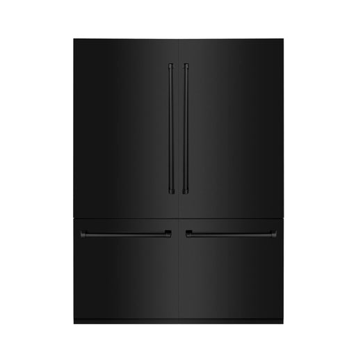 ZLINE 60" 32.2 cu. ft. Built - In 4 - Door French Door Refrigerator with Internal Water and Ice Dispenser in Black Stainless Steel RBIV - BS - 60 - Farmhouse Kitchen and Bath
