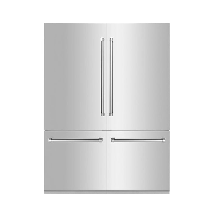 ZLINE 60" 32.2 cu. ft. Built - In 4 - Door French Door Refrigerator with Internal Water and Ice Dispenser in Stainless Steel RBIV - 304 - 60 - Farmhouse Kitchen and Bath
