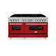 ZLINE 60" 7.4 cu. ft. Dual Fuel Range with Gas Stove and Electric Oven in Fingerprint Resistant Stainless Steel, RAS-RG-60