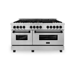 ZLINE 60" Autograph Edition, 7.4 cu. ft. Dual Fuel Range, RAZ-60-MB