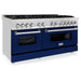 ZLINE 60" Professional Dual Fuel Range with Blue Matte Door, RA - BM - 60 - Farmhouse Kitchen and Bath