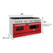 ZLINE 60" Professional Dual Fuel Range with Red Gloss Door, RA - RG - 60 - Farmhouse Kitchen and Bath