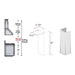 ZLINE 61" Extended Chimney and Crown, 655 - 4SSSS - 30 - 304 - E - Farmhouse Kitchen and Bath