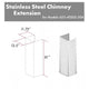 ZLINE 61" Extended Chimney and Crown, 655-4SSSS-36-304-E