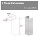 ZLINE 61 In. Snow Finished Stainless Steel Chimney Extension For Ceilings Up To 12.5 Ft. (8KN4S-E)