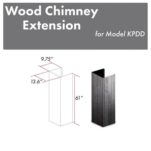 ZLINE 61" Wooden Chimney Extension, Ceilings up to 12 ft. (KPDD - E) - Farmhouse Kitchen and Bath