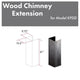 ZLINE 61" Wooden Chimney Extension, Ceilings up to 12 ft. (KPDD-E)