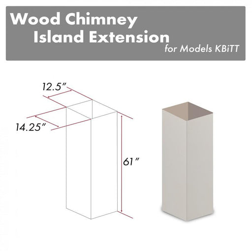 ZLINE 61" Wooden Chimney Extension, Ceilings up to 12.5', KBiTT - E - Farmhouse Kitchen and Bath