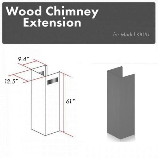 ZLINE 61" Wooden Chimney Extension for Ceilings up to 12.5', KBUU - E - Farmhouse Kitchen and Bath