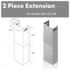 ZLINE 71" Extended Chimney, 2PCEXT-681-42/48
