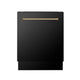 ZLINE Autograph 24" Dishwasher Black Stainless, DWVZ-BS-24-CB