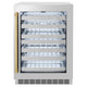ZLINE Autograph 24 in. Dual Zone 44 Bottle Wine Cooler With Stainless Steel Glass Door And Polished Gold Handle RWDOZ-GS-24-G