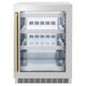 ZLINE Autograph Edition 24 in. Touchstone 151 Can Beverage Fridge With Stainless Steel Glass Door And Champagne Bronze Handle RBSOZ-GS-24-CB