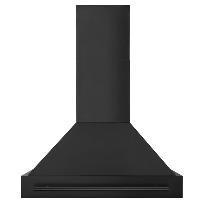 ZLINE Black Stainless Steel Range Hood with Black Stainless Steel Handle - BS655 - 30 - BS - Farmhouse Kitchen and Bath