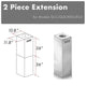 ZLINE Chimney Extension for 10'-12' Ceiling, 2PCEXT-GL1i/GL2i/KE2i/KL3i