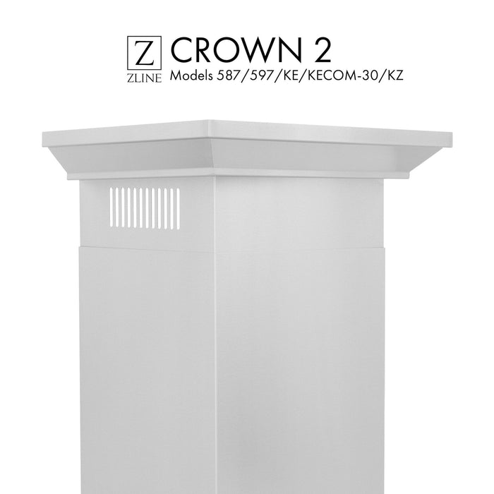 ZLINE Crown Molding #2 for Wall Range Hood, CM2 - 587/597/KE/KECOM - 30/KZ - Farmhouse Kitchen and Bath