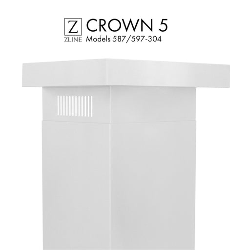 ZLINE Crown Molding 5 for Wall Range Hood, CM5 - 667/697 - 304 - Farmhouse Kitchen and Bath