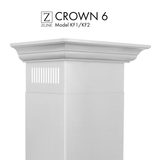 ZLINE Crown Molding 6, Wall Range Hood Stainless, CM6 - KF1/KF2 - Farmhouse Kitchen and Bath