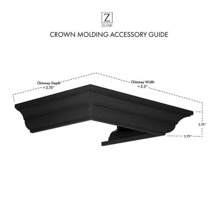 ZLINE Crown Molding Profile 6, Wall Mount Range Hood, CM6 - BSKBN - Farmhouse Kitchen and Bath