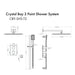 ZLINE Crystal Bay Thermostatic Shower System CBY - SHS - T2 - BN - Farmhouse Kitchen and Bath