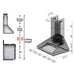 ZLINE Ducted Wall Mount Range Hood in Outdoor Approved Stainless Steel 697 - 304 - 54 - Farmhouse Kitchen and Bath